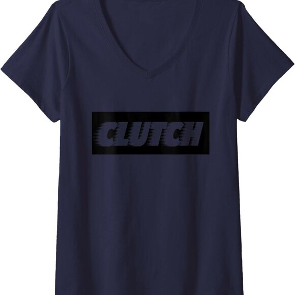 Trendy Womens V-Neck T-Shirt with Clutch Graphic - Perfect for Every Occasion - Picture 1 of 2